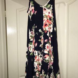 Navy floral dress